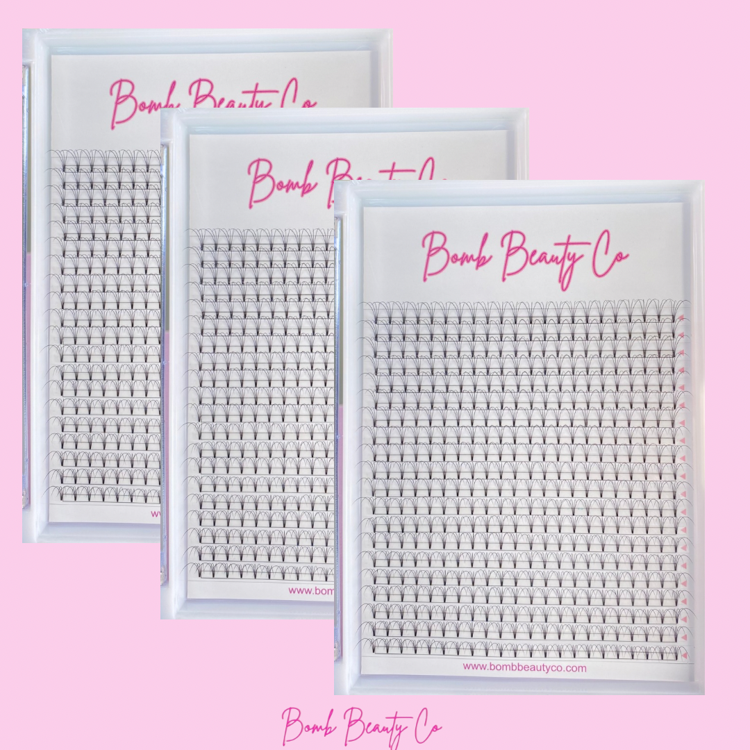 4D Short Stem Eyelashes - XXL TRAY