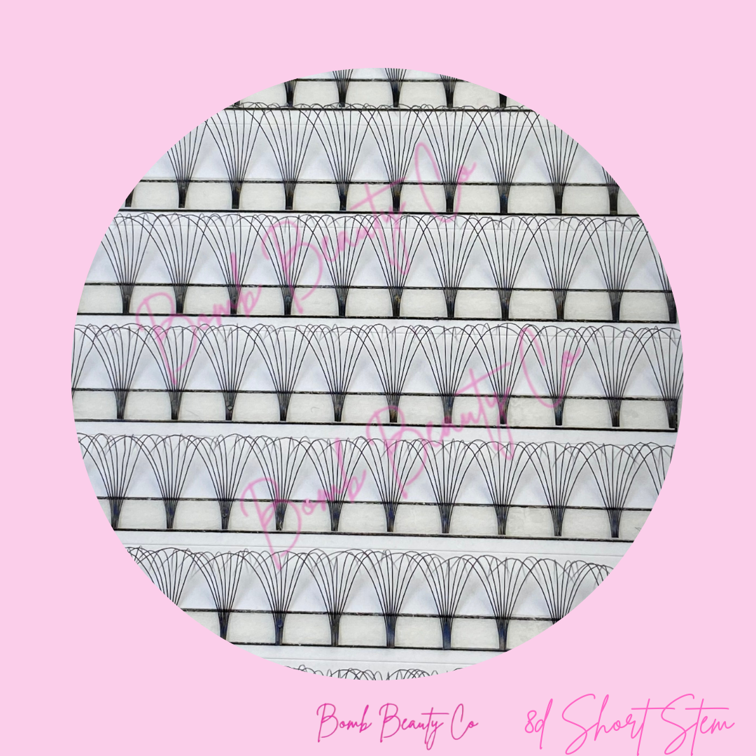 8D Short Stem Eyelashes - XXL Tray