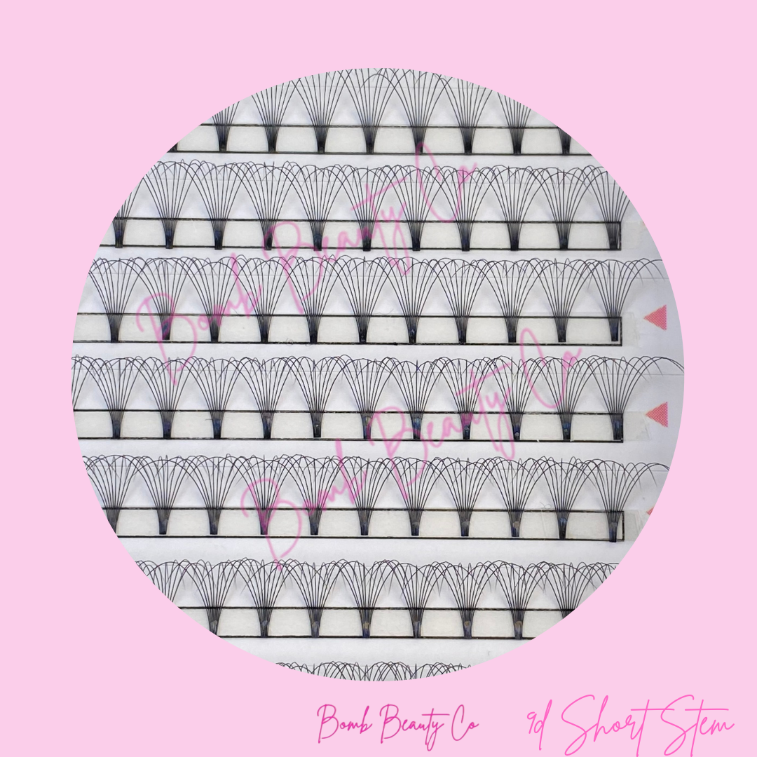 9D Short Stem Eyelashes - XXL Tray