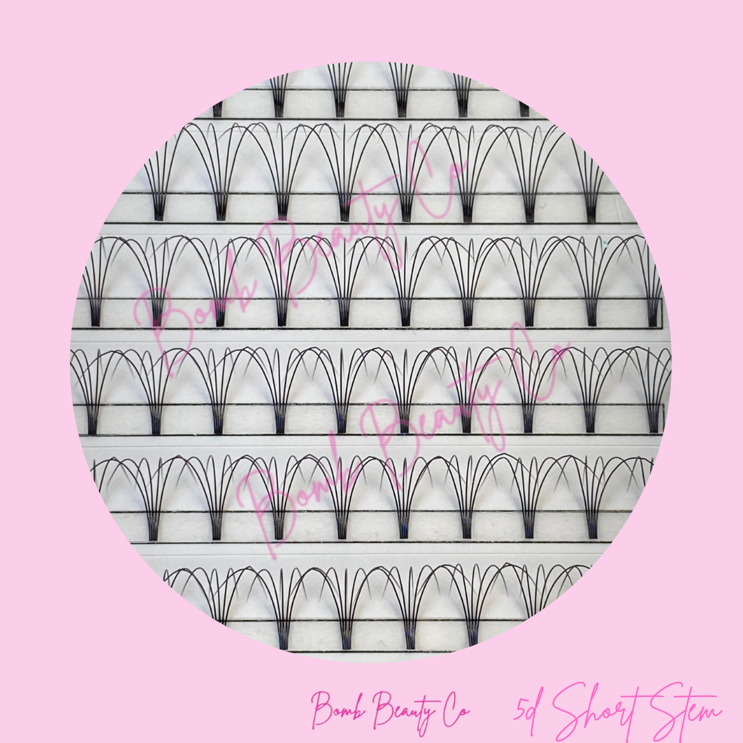 5D Short Stem Eyelashes - XXL TRAY