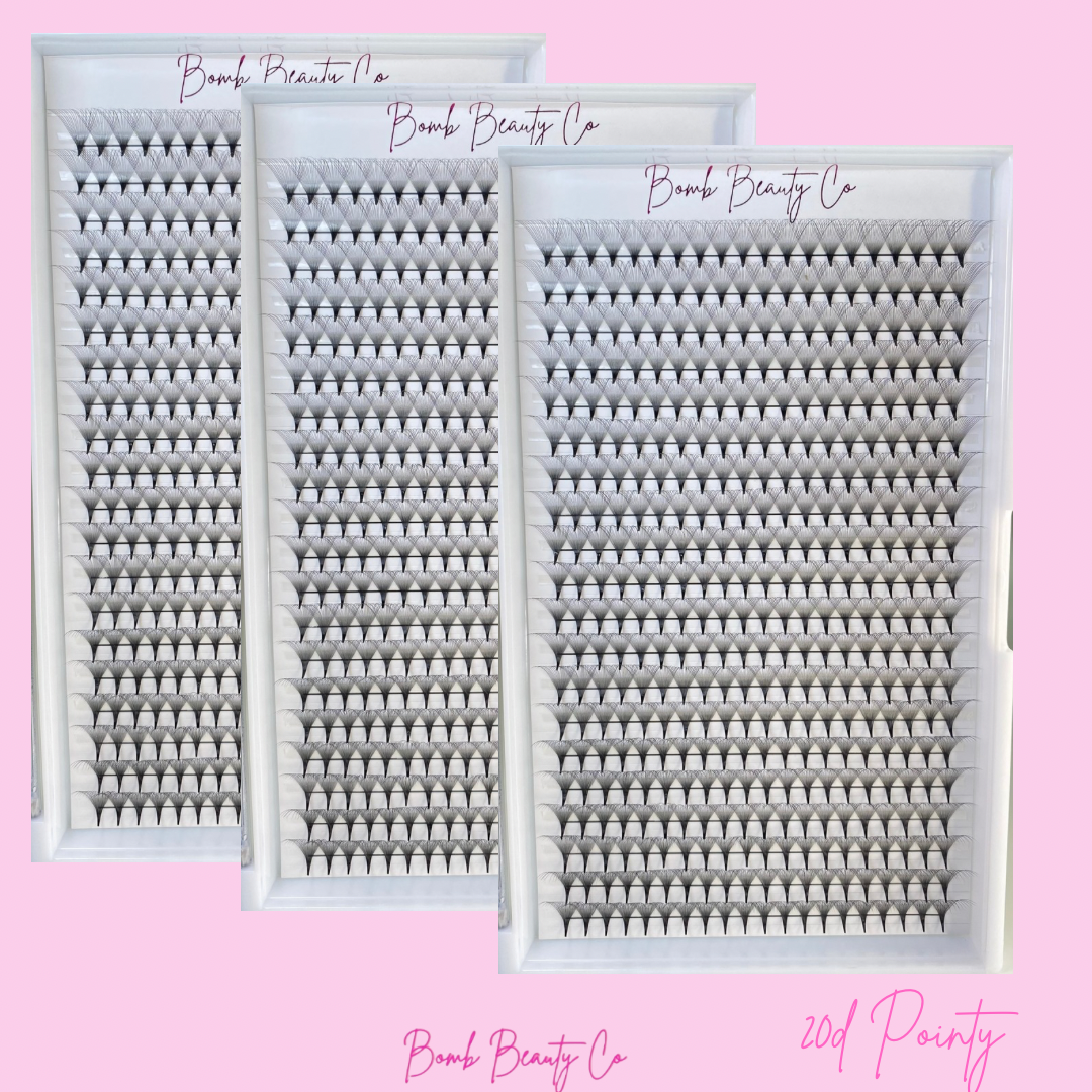 20D Pointy Stem Eyelashes - XXL TRAY
