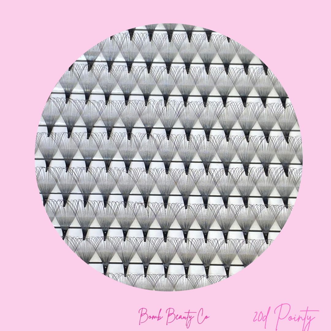 20D Pointy Stem Eyelashes - XXL TRAY