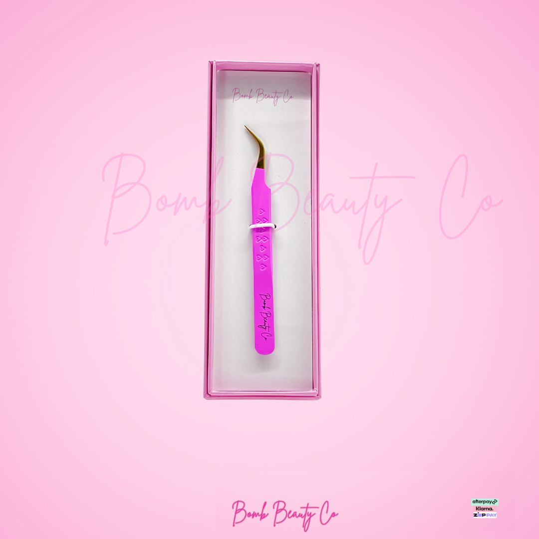 Pink Fibre Tip Tweezers