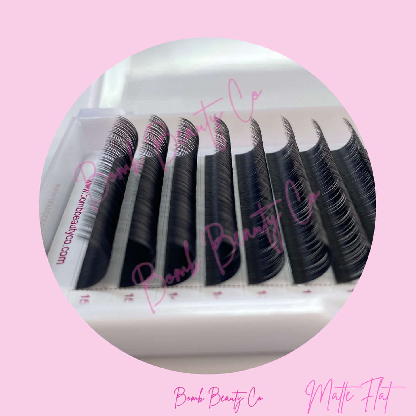 matte flat lashes black