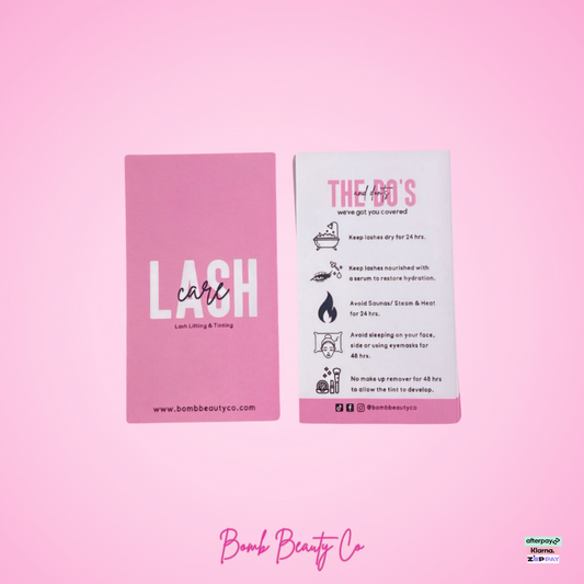 Aftercare Cards - Lash Lift & Tint (25)