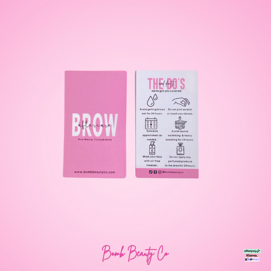 Brow Aftercare Cards - Brow Waxing, Tinting & Henna  (25)