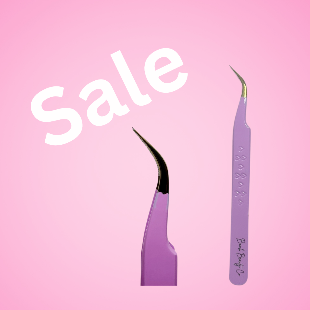 SALE - Diamond Dust Tip Tweezers - Curved