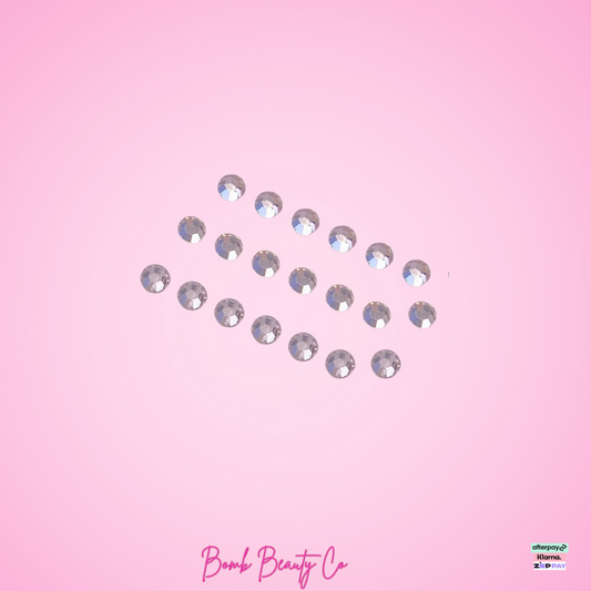 Rhinestone Tooth Gems - Light Pink Round (20)