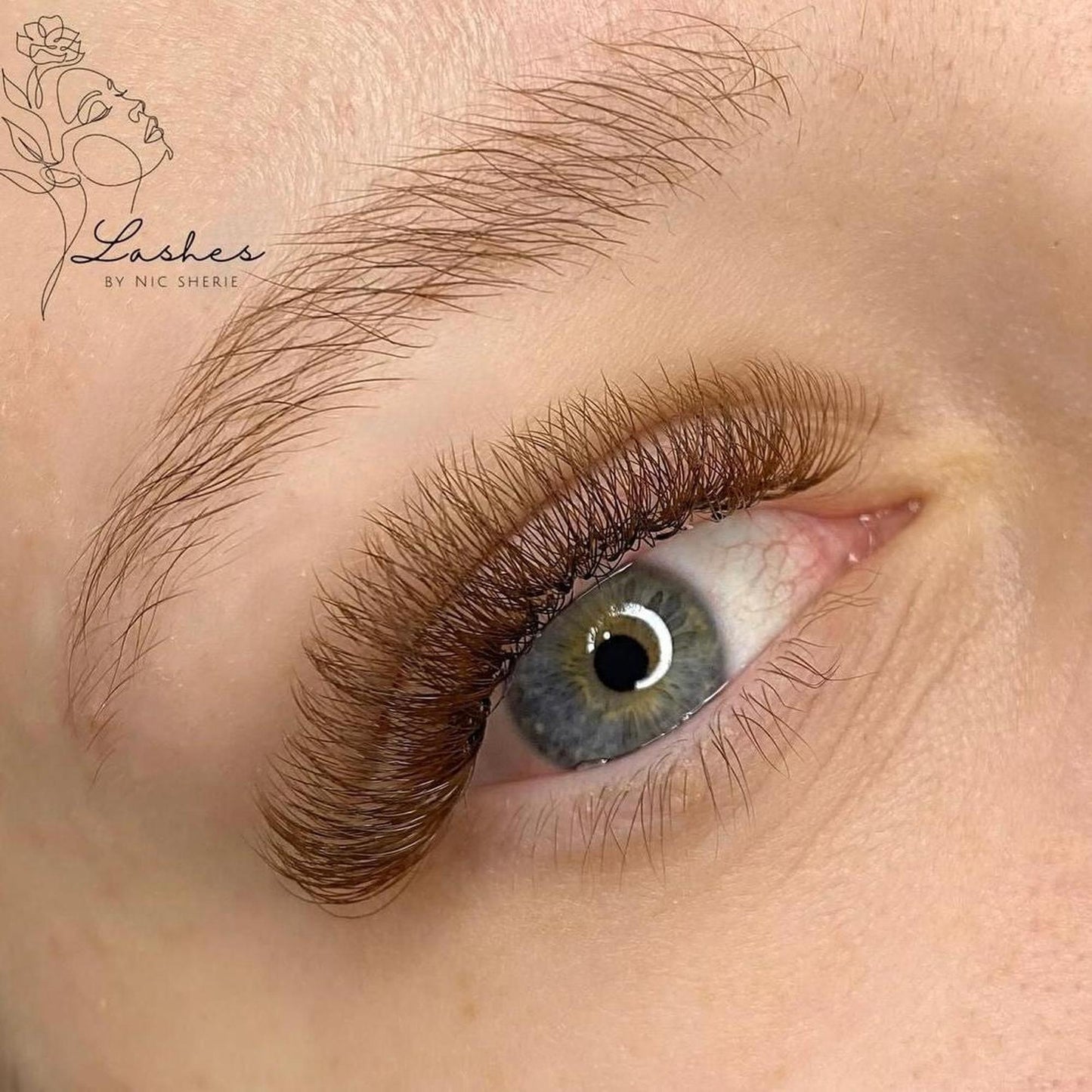 3d brown lashes on lady