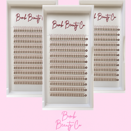 3d short stem brown lashes