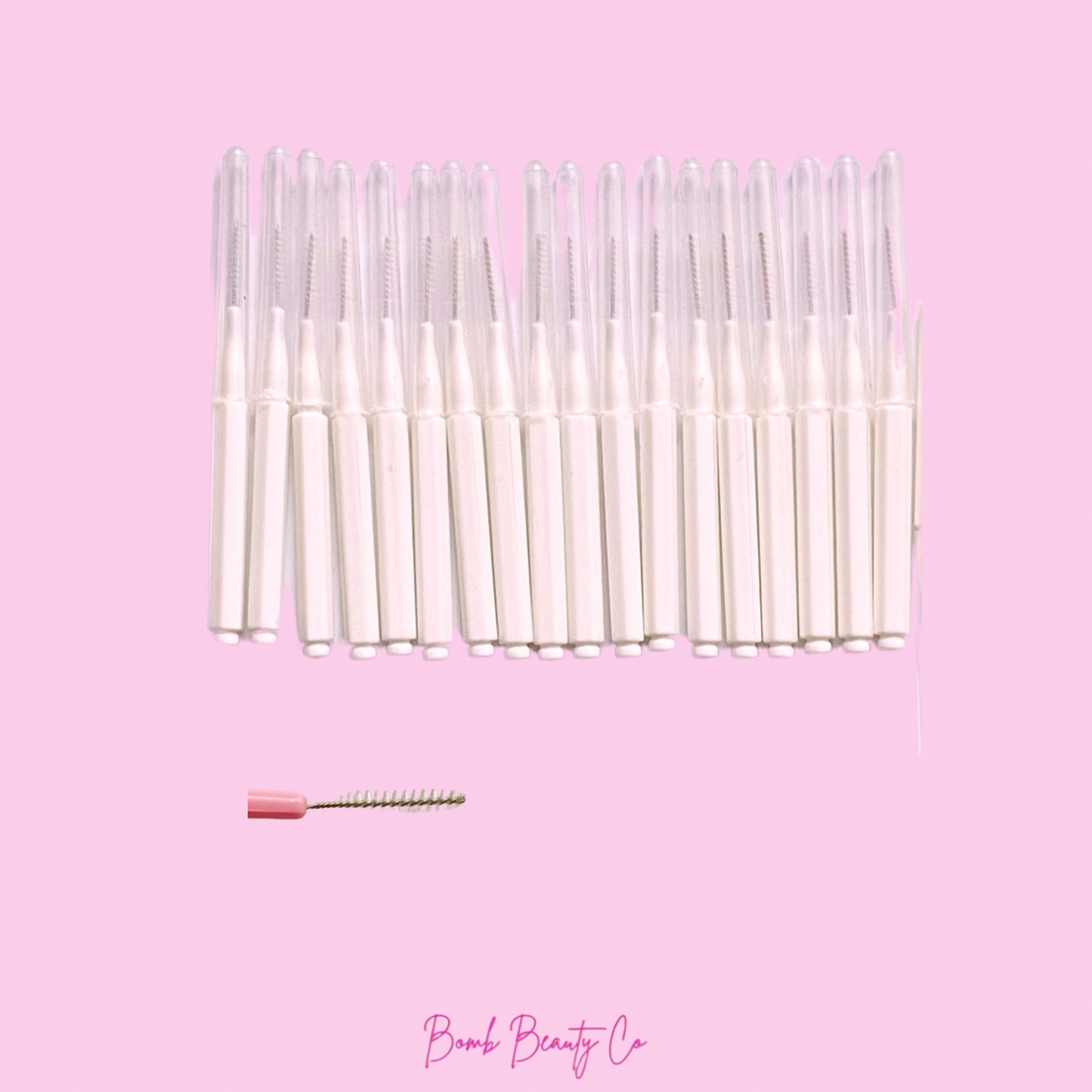 bomb beauty co brow brushes white