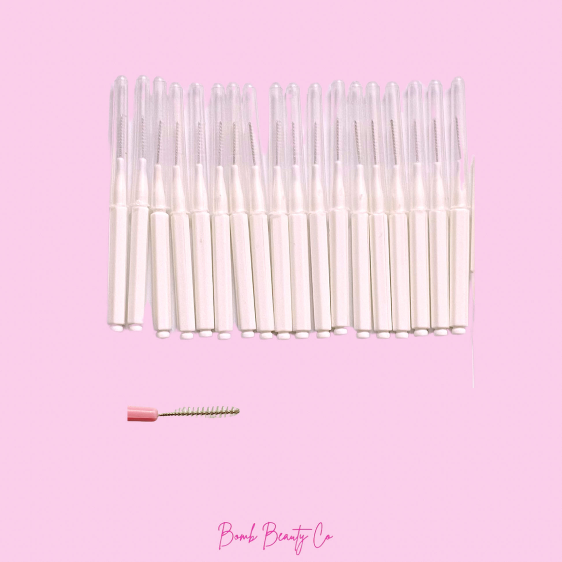 bomb beauty co brow brushes white