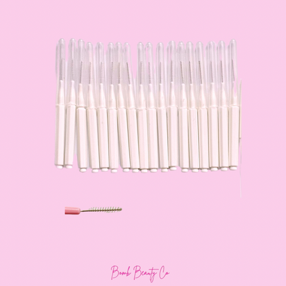bomb beauty co brow brushes white