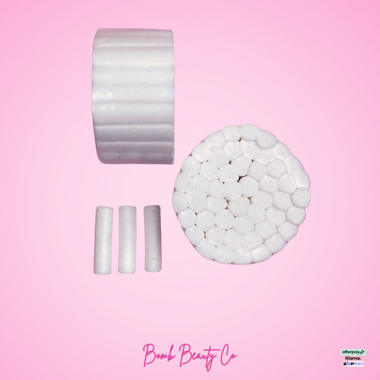 bomb beauty co cotton rolls
