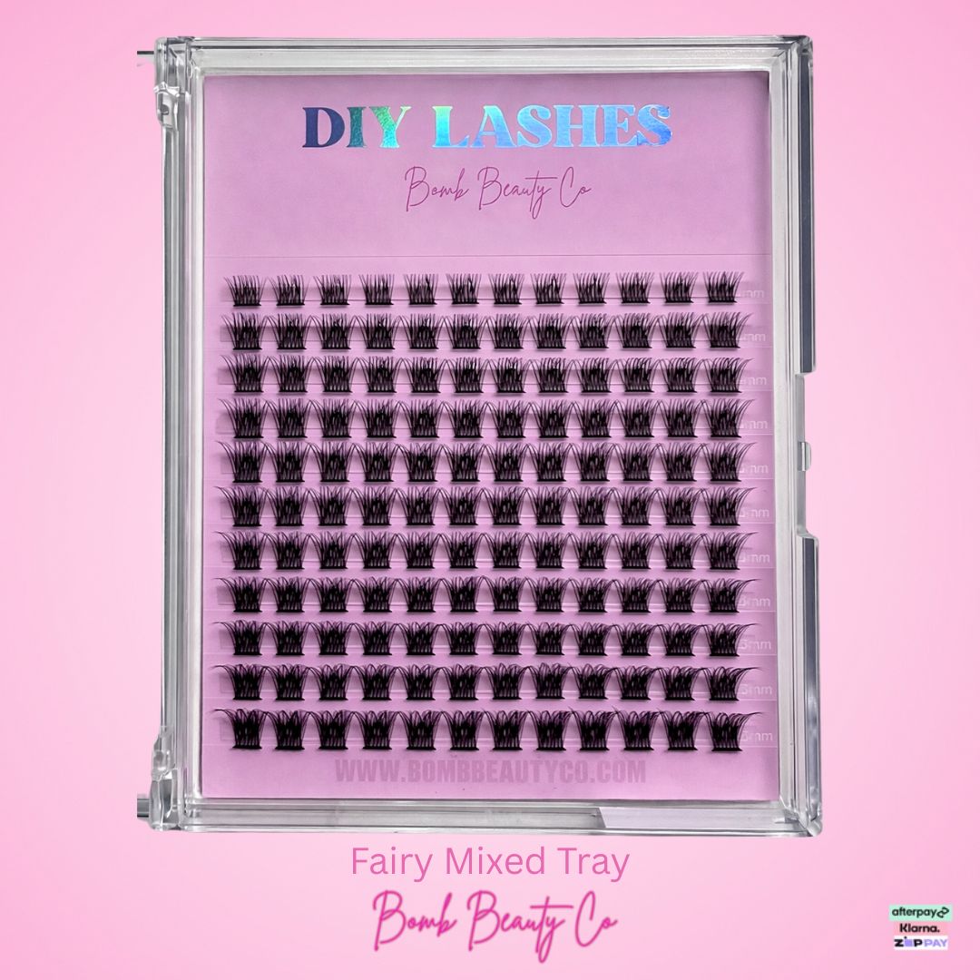 diy cluster lashes fairy mixed