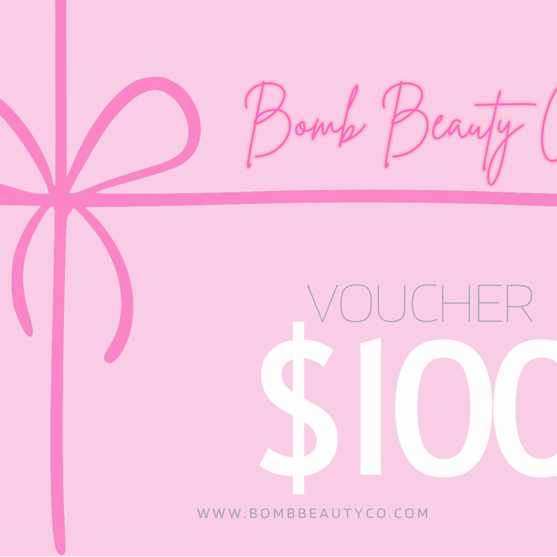 bomb beauty co gift voucher $100