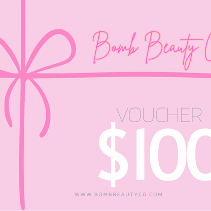bomb beauty co gift voucher $100