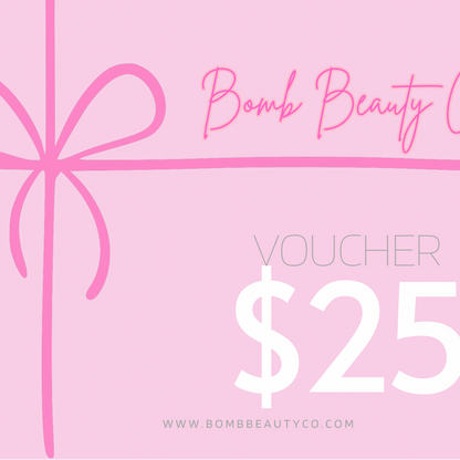 bomb beauty co gift voucher $25