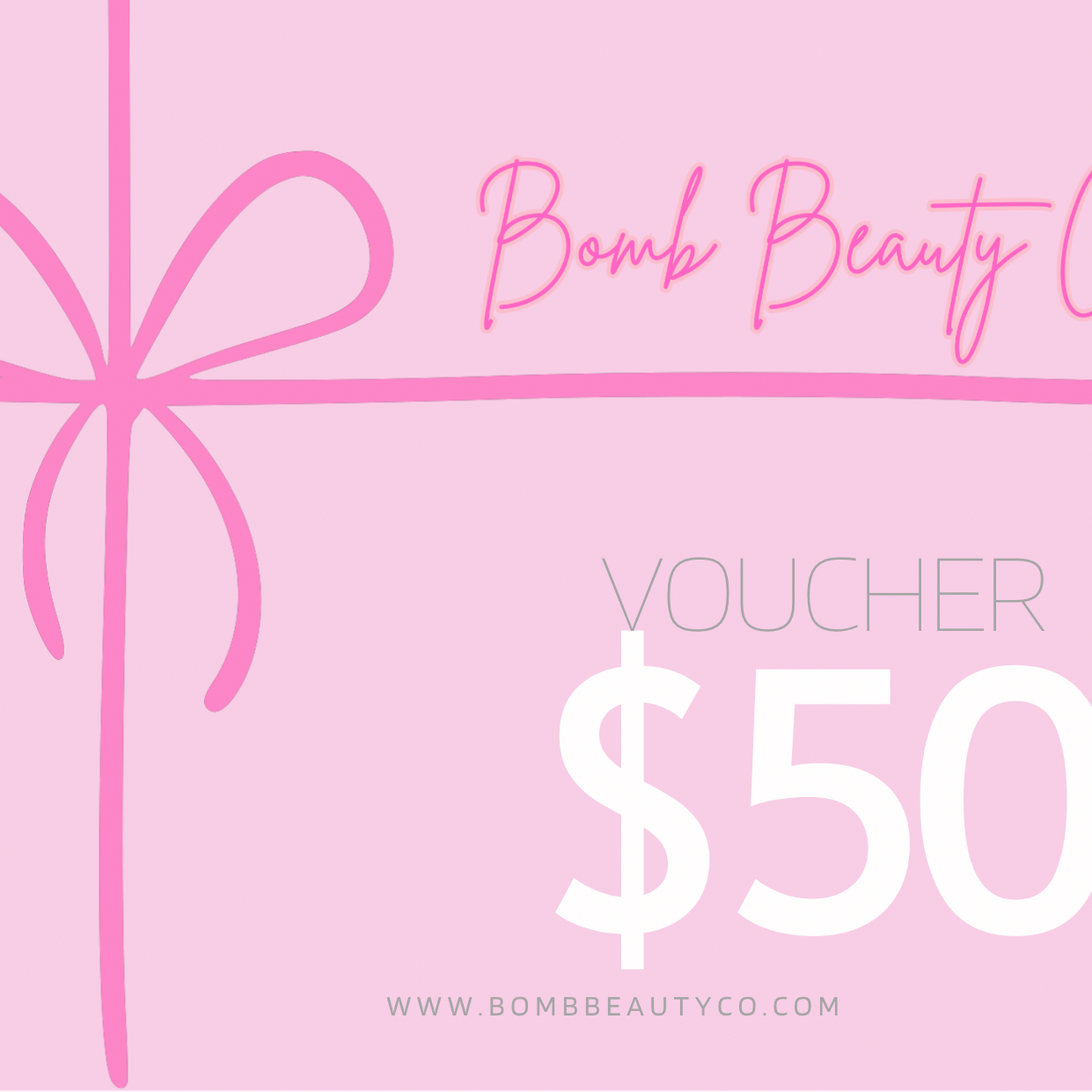 bomb beauty co gift voucher $50