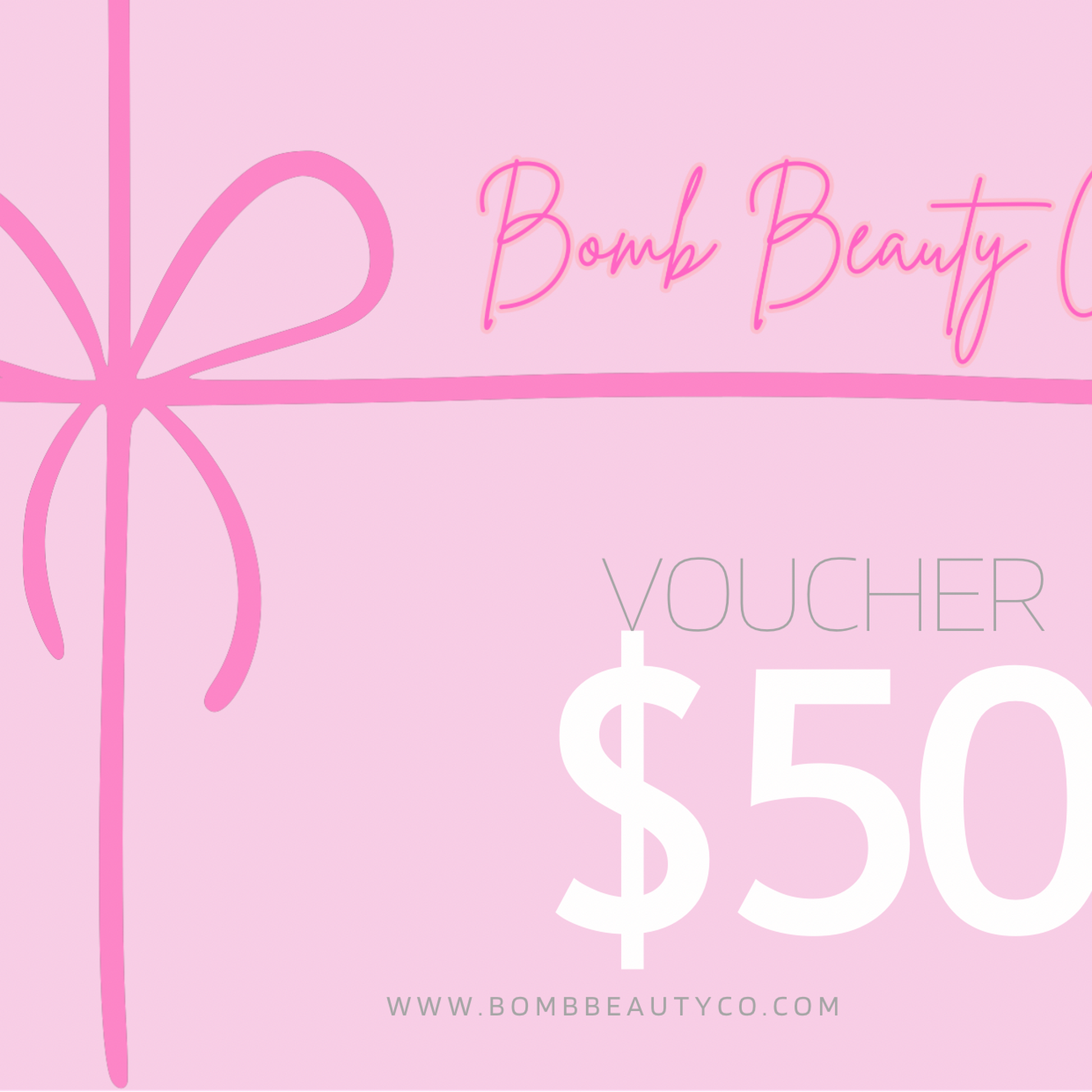 bomb beauty co gift voucher $50
