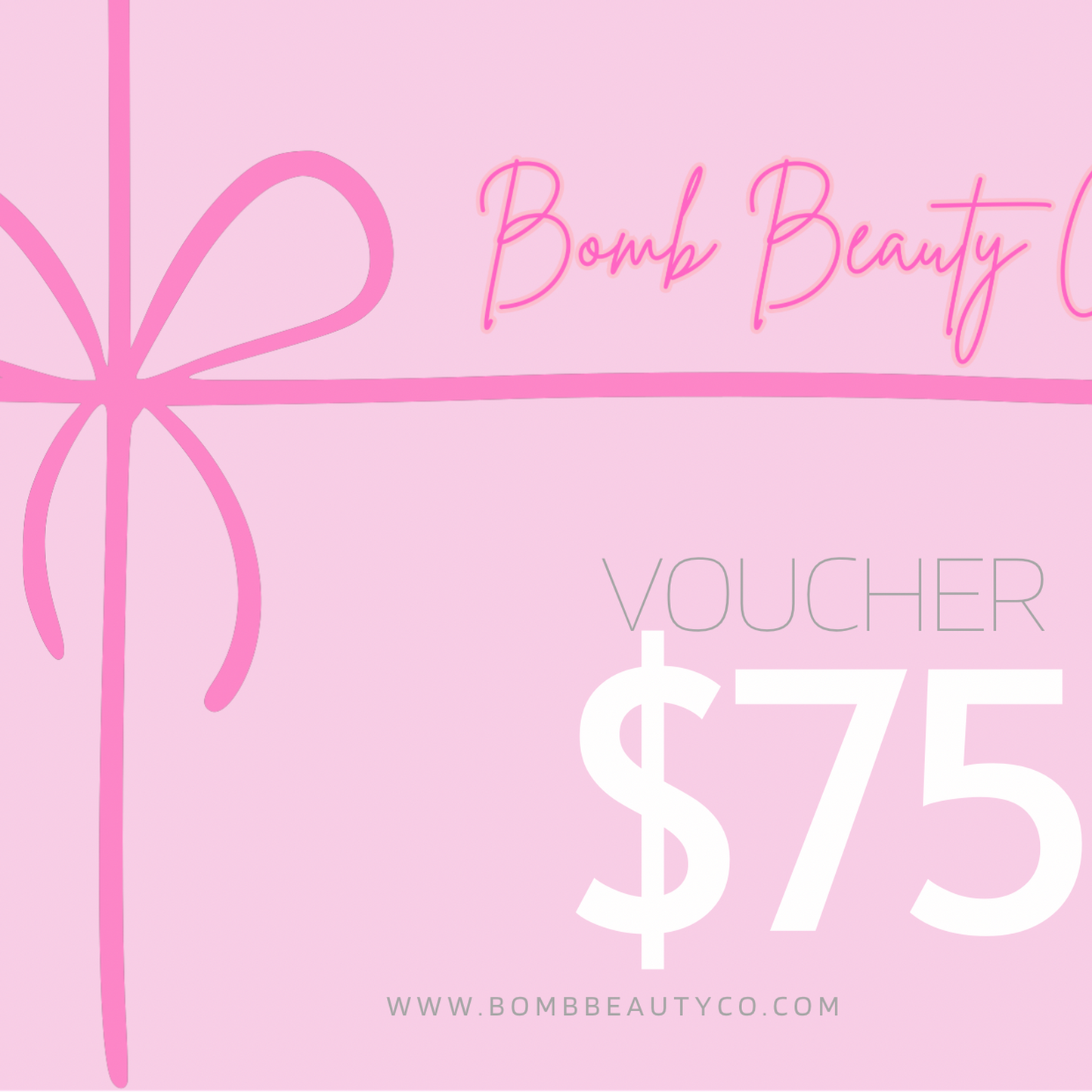bomb beauty co gift voucher $75