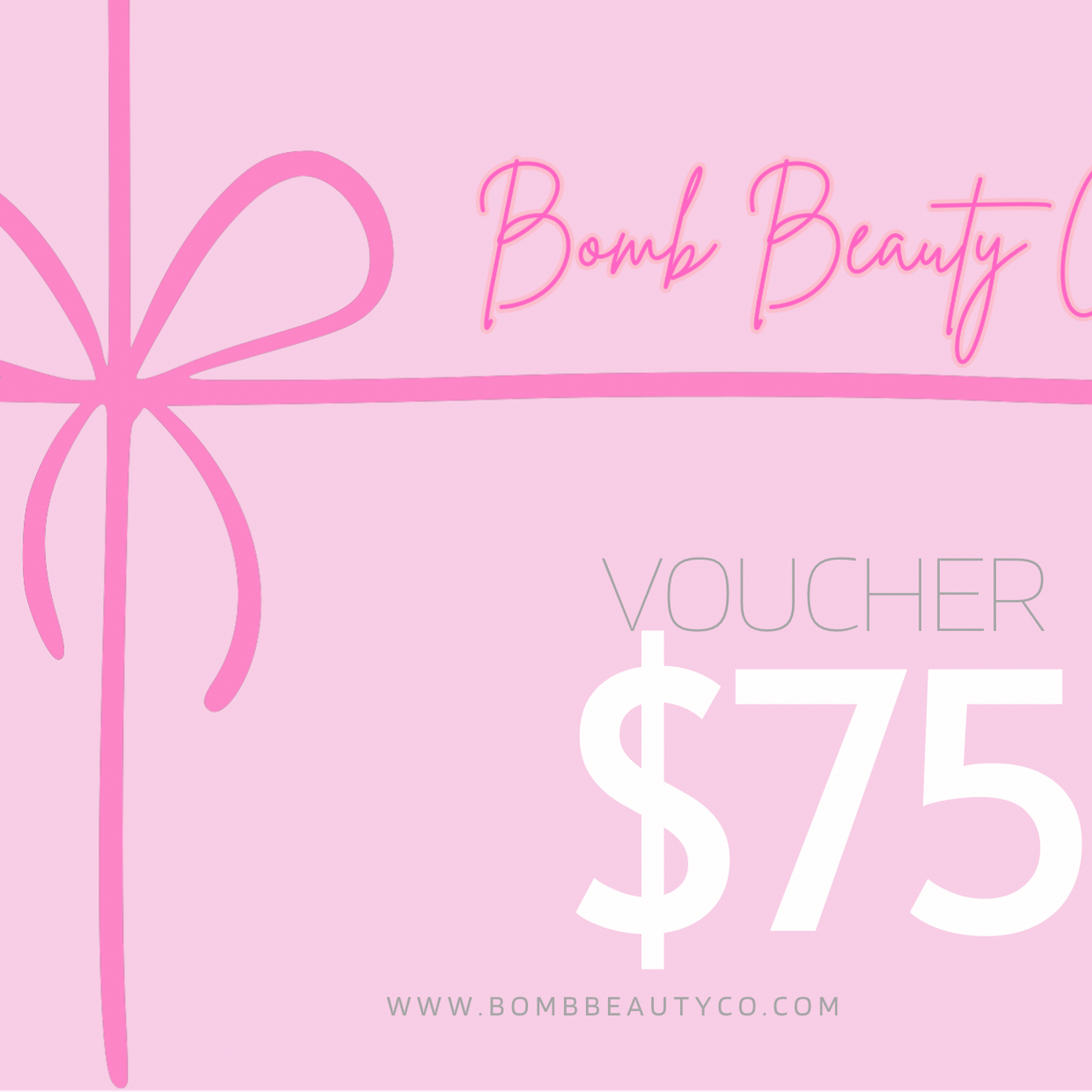 bomb beauty co gift voucher $75