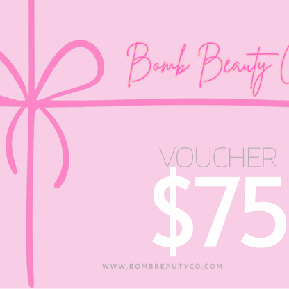 bomb beauty co gift voucher $75