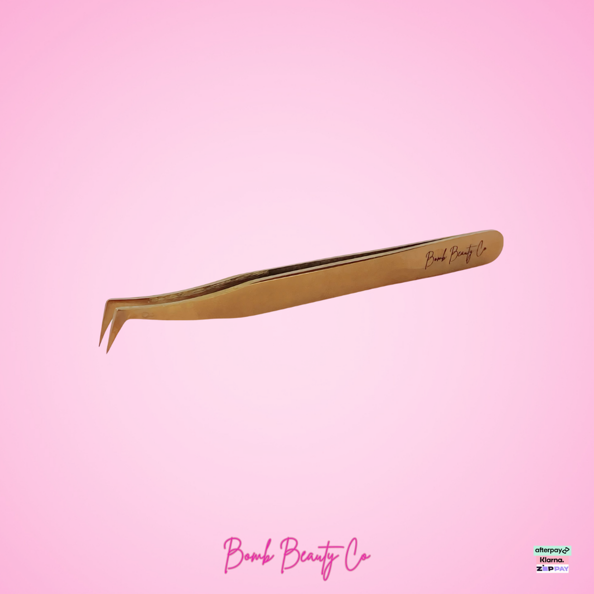 bomb beauty co gold tweezers volume