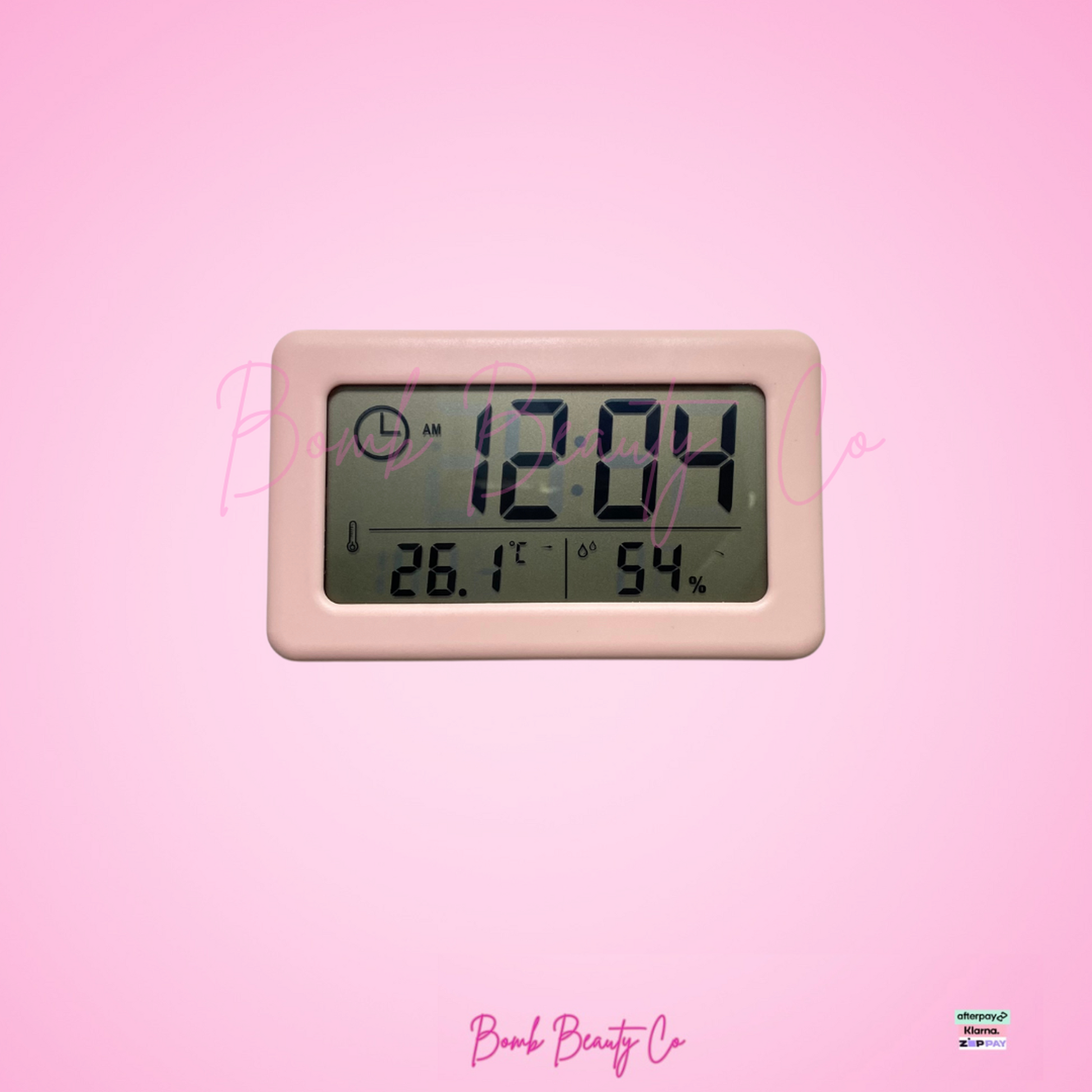 humidity clock pink