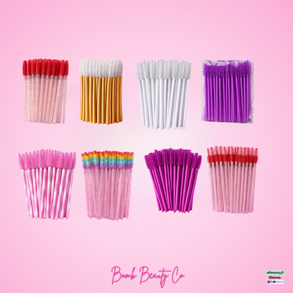 lash brushes mixed colours