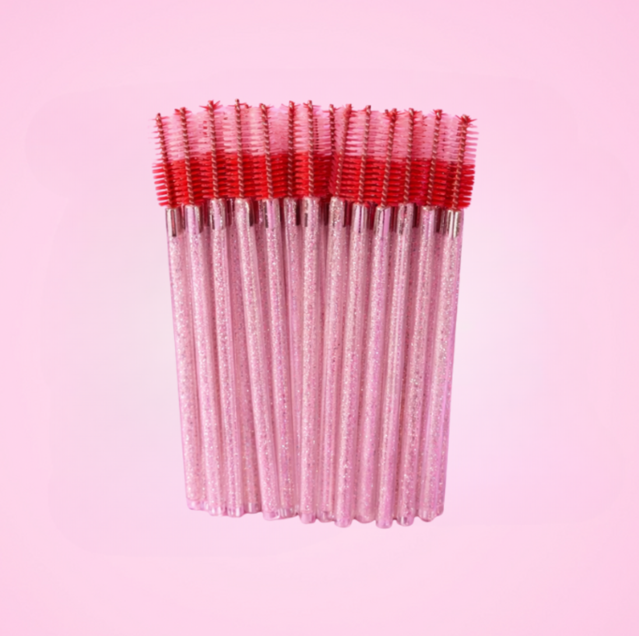 ash brushes red and pink glitter