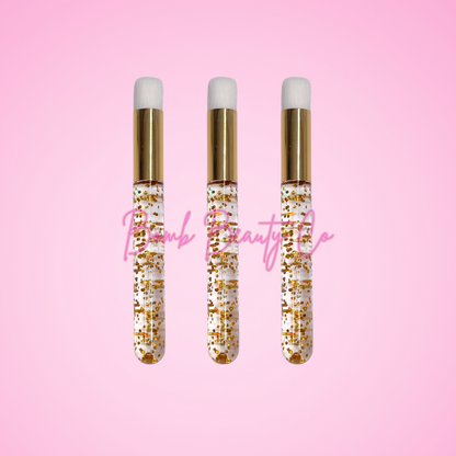 lash cleanser brush gold glitter