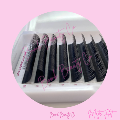 matte flat lashes black