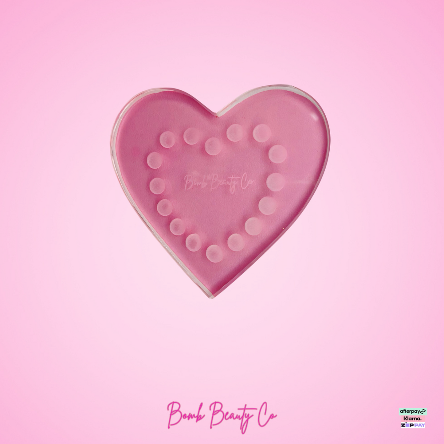 pink heart shaped glue tile