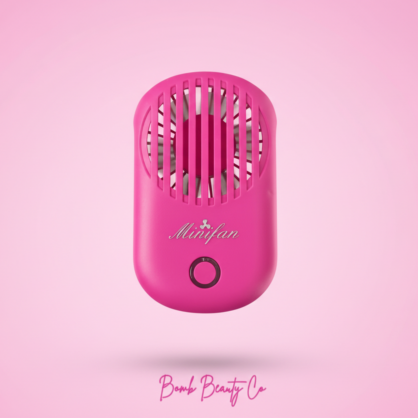 bomb beauty co pink mini fan