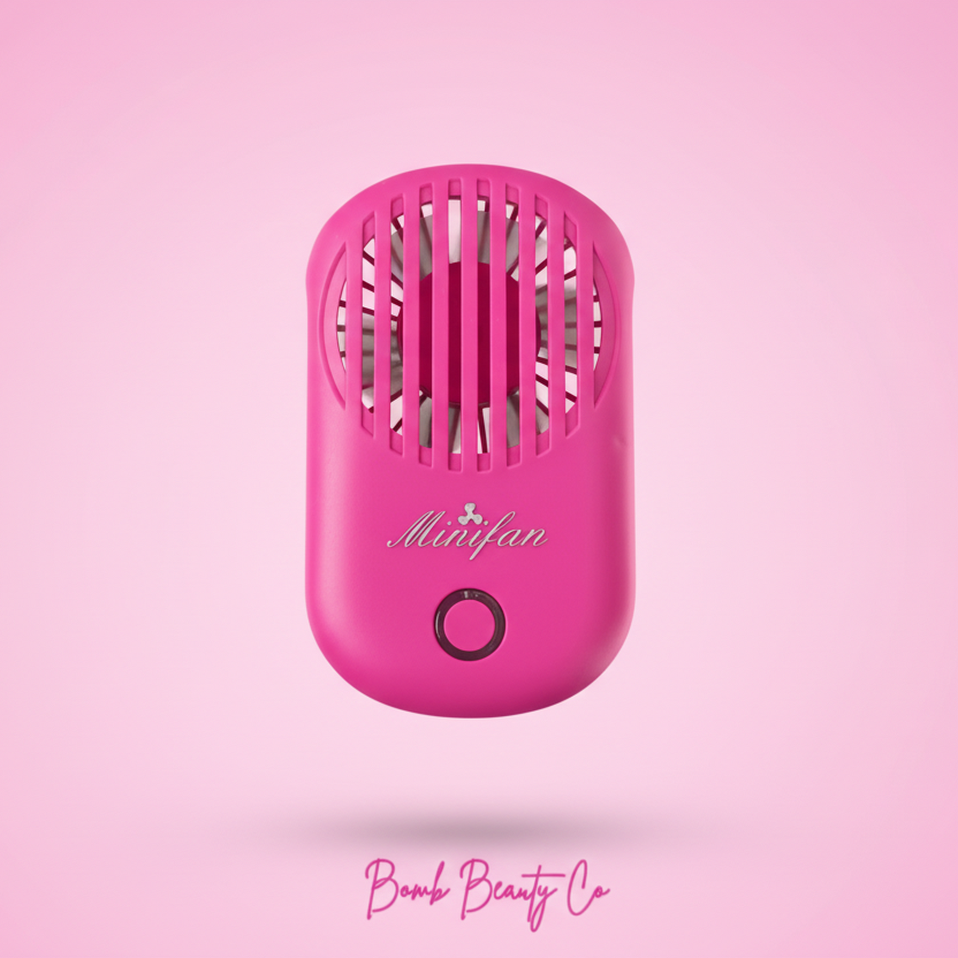 bomb beauty co pink mini fan
