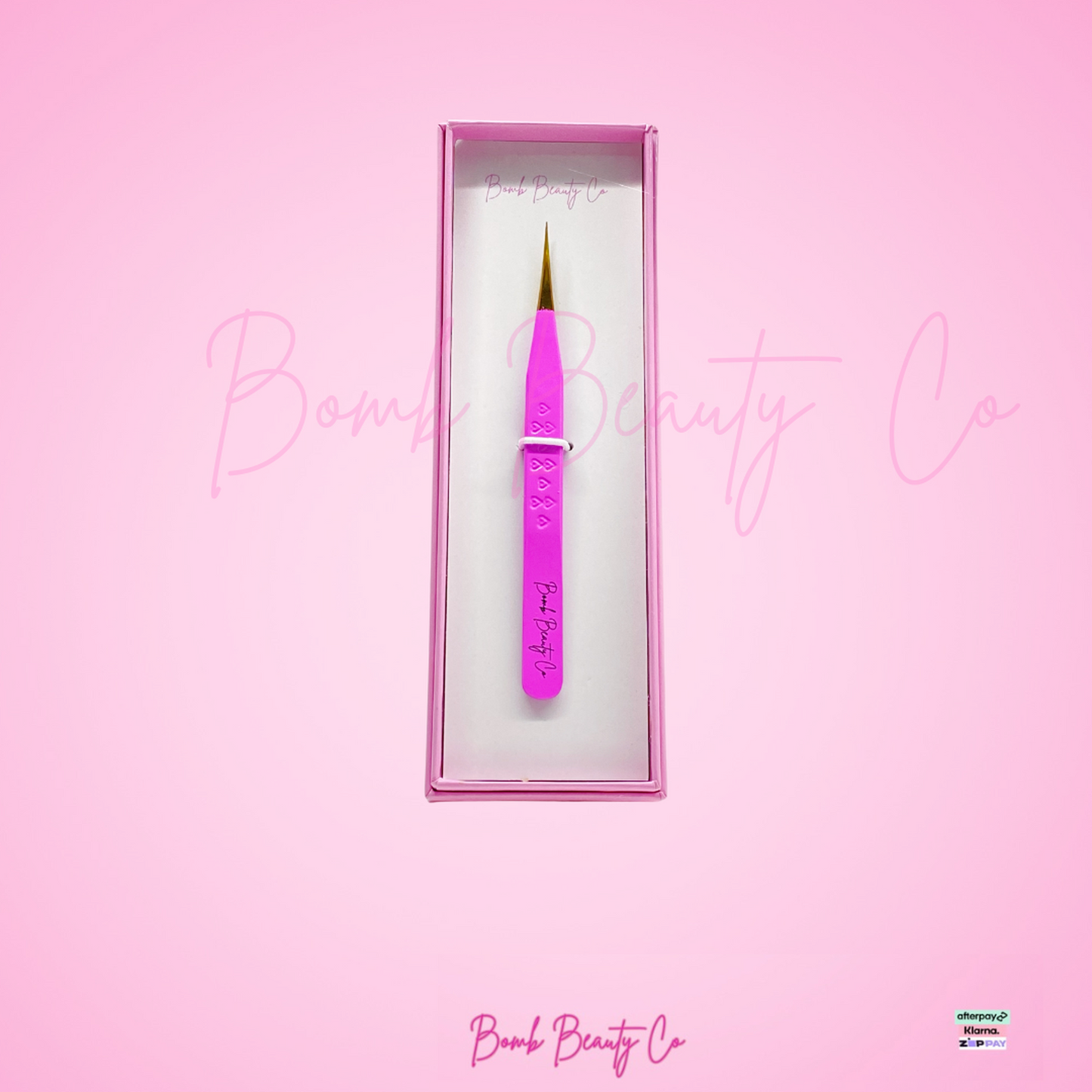  pink straight tweezers