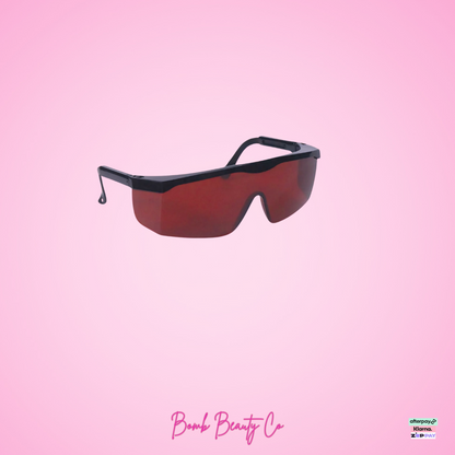 bomb beauty co safety glasses red