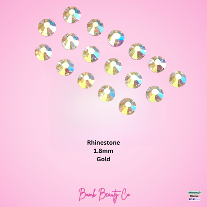  tooth gems Rhinestone gold