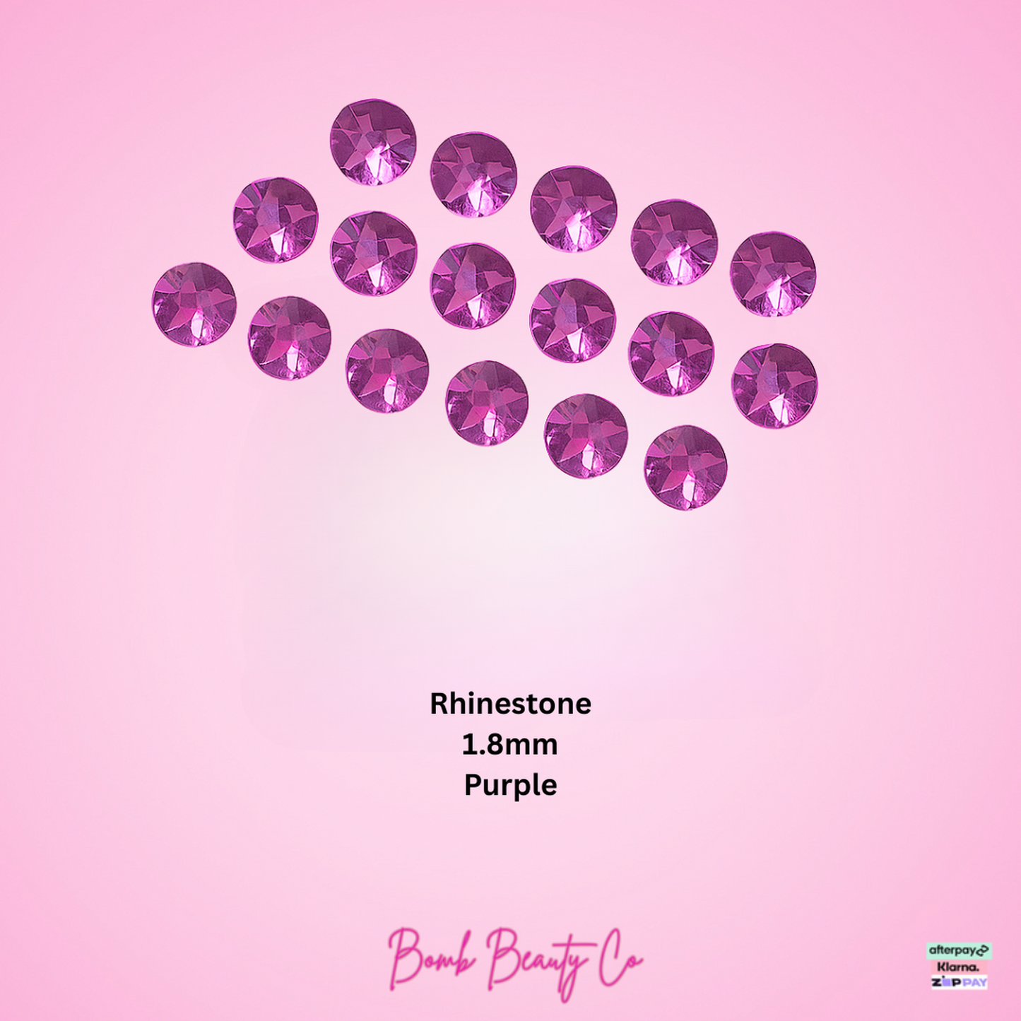  tooth gems Rhinestone purple