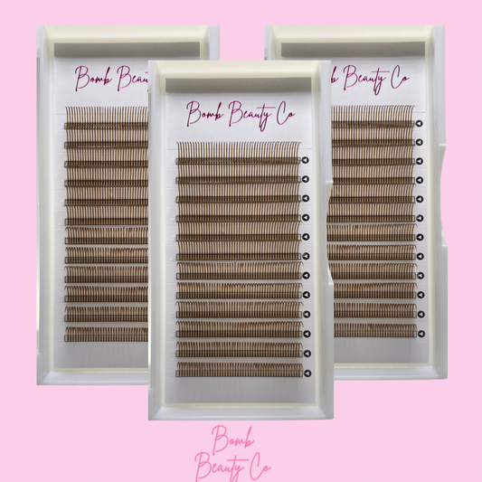 wet look lashes brown