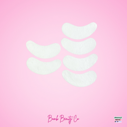 white eye lashing pads